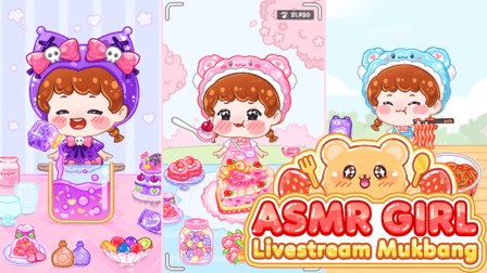 ASMR Girl: Livestream Mukbang